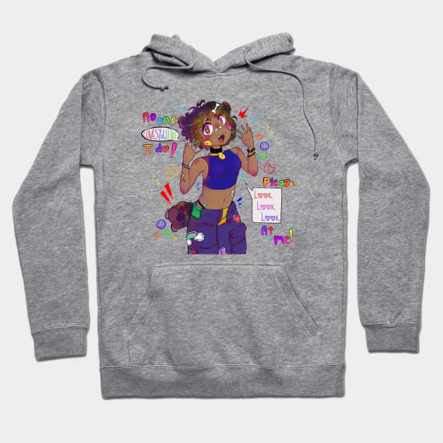 Kidcore dog girl Hoodie by Skitzuu